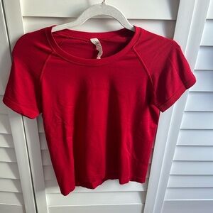 Lululemon Red Workout Shirt